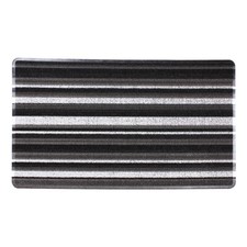 Plastic Doormat Rug Stripe Entrance Heavy Duty Colorful Short Hair Grey