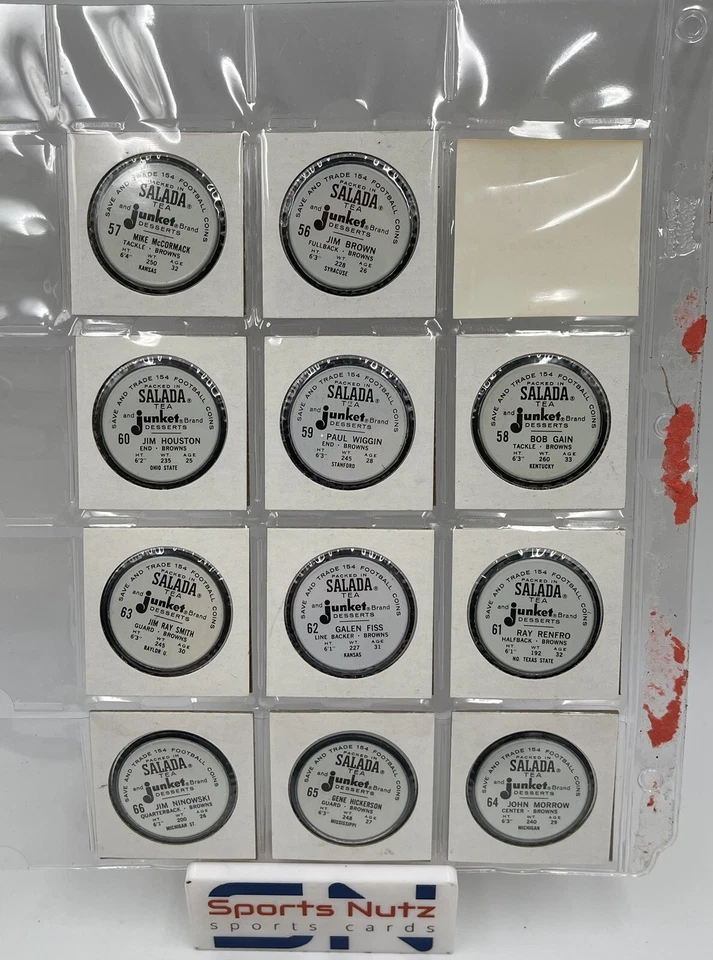 Monedas FB 1962 Salada Tea & Junket Desserts/11 Clev. Marrones/ incl. JIM BROWN! Foto 2 de 4