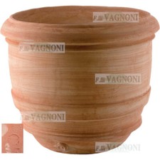 Vaso in Terracotta a Barile liscio Toscana cm50  57  cotto toscano italia limoni