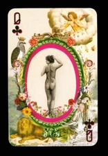 Transformation playing card Christian Lacroix Queen of Clubs Q70a