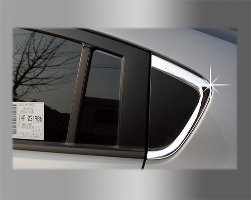 Autoclover Chrome Rear C Pillar Molding 4pcs for 2011/06 - 2016 KIA Rio 4dr - Picture 2 of 6