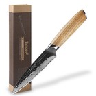 Hecef® Damaskus Kochmesser 12.7CM Sharp Allzweckmesser mit Handschmiedegeriff