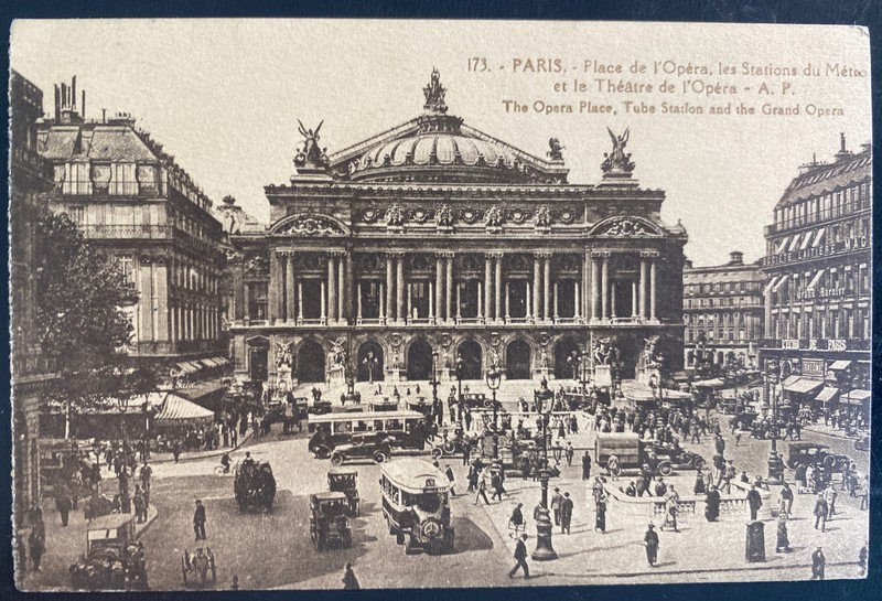 1926 London England RPPC Postcard Cover To  Shanghai China Opera Place Paris