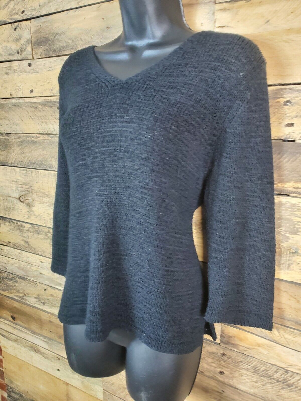 August Silk Knits Black Medium Sweater Chest 40" … - image 3