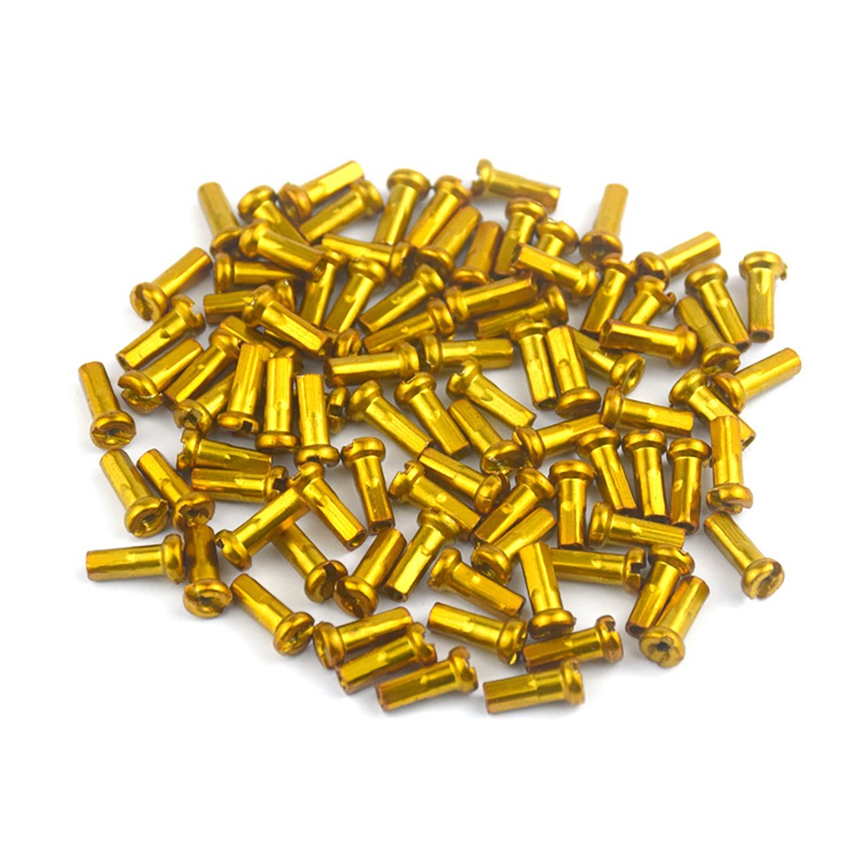 10X Mountain Bike Spoke Nipples Carbon Steel Spoke End Tip Decor 14G