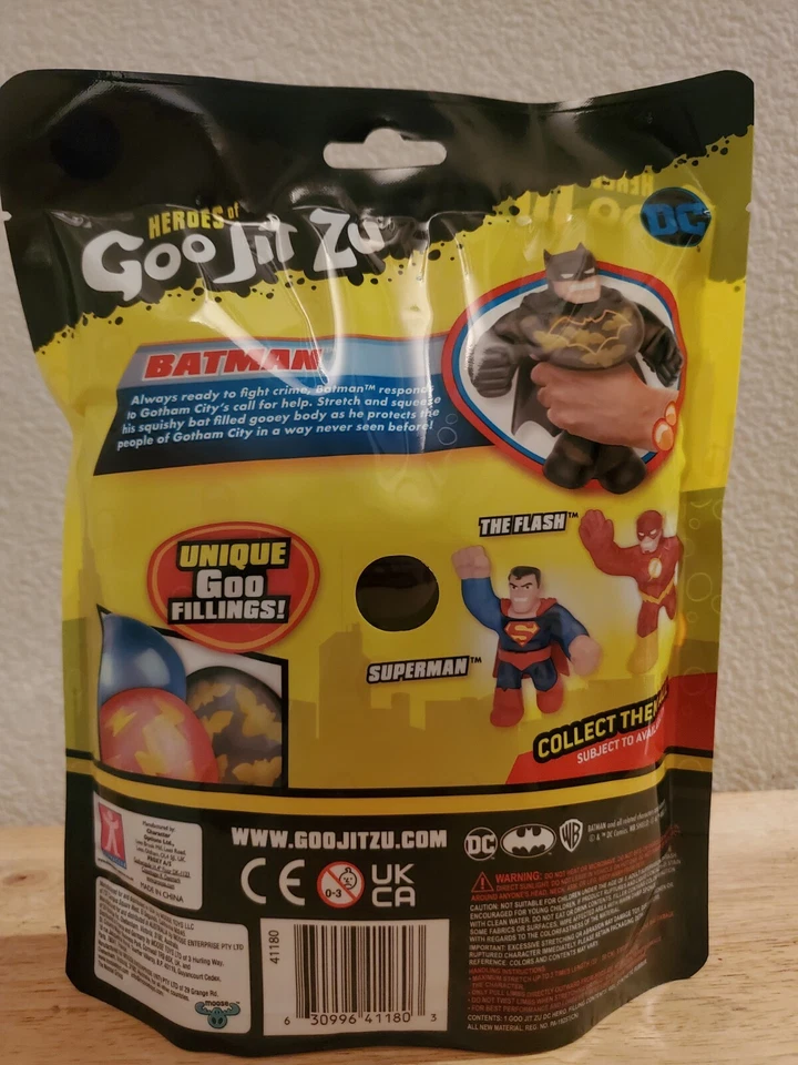 Lote Goo Jit Zu DC Superhéroes - Batman, Superman, Flash Hero Pack Figuras en Mano Foto 3 de 4