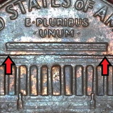 1969-D Denver Lincoln Memorial Penny/Cent "Floating Roof" Error/Variety