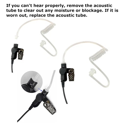 2/4Set PTT Mic Earpiece For Motorola Radio Walkie Talkies CP200 CLS1110 CLS1410 - Picture 8 of 18