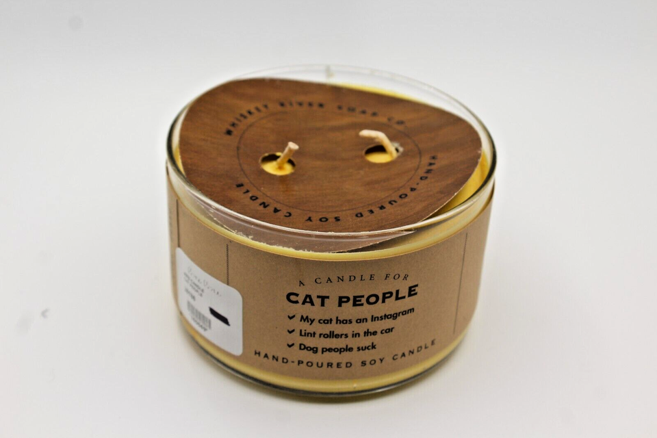 Scented Fun Novelty Two Wick Candle For Cat People Smells Like Purring