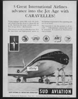 SUD AVIATION CARAVELLE IN SERVICE 5 INTERNATIONAL AIRLINES VARIG-SAS-FINNAIR AD