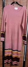anthropologie dress Small Long Sleeve Dusty Rose Sweater Dress