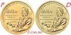 2-coin-set 2022 P D Native American Ely S. Parker Sacagawea Dollar $1