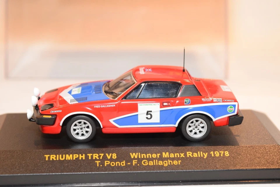 / IXO RAC057 TRIUMPH TR7 V8 GANADOR MANX RALLY 1978 ESTANQUE GALLAGHER COMO N... - Imagen 2 de 4
