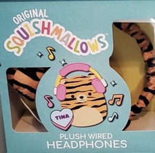 Squishmallows Plush Wired Headphones - Tina Tiger