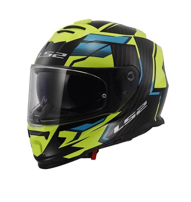LS2 FF800 Storm II Tracker Black Hi Vis Yellow Gr. L Motorradhelm Integralhelm