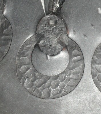 Old Vintage 12  Rubber Pewter Spin Casting Mold Hammered Style Dangling Earrings