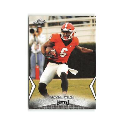 Javon Wims 2018 Leaf Draft #28 Georgia Bulldogs Football Card NM