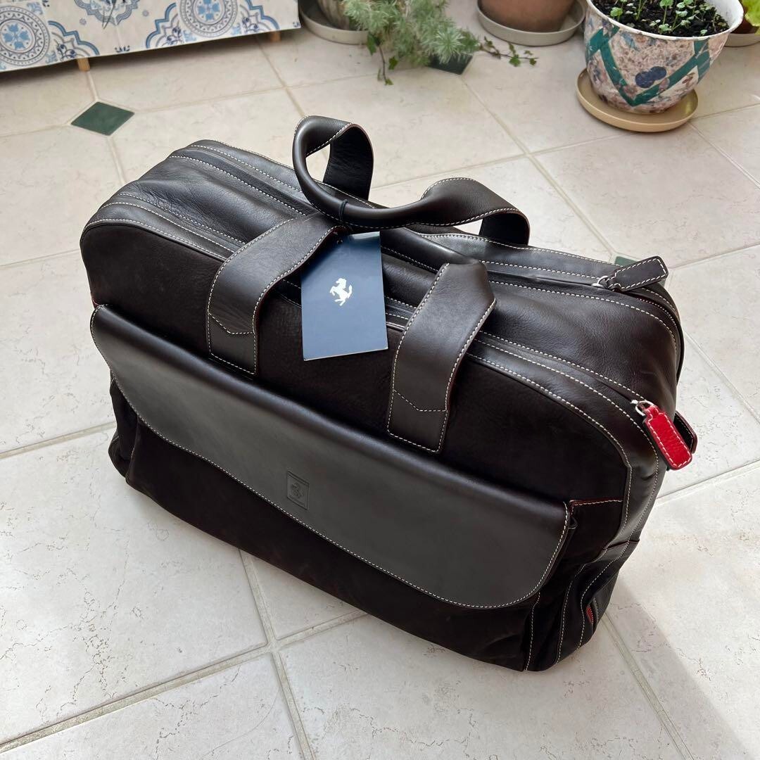 Ferrari Backpack New Genuine Leather High-Quality Luxury Bag F/S
