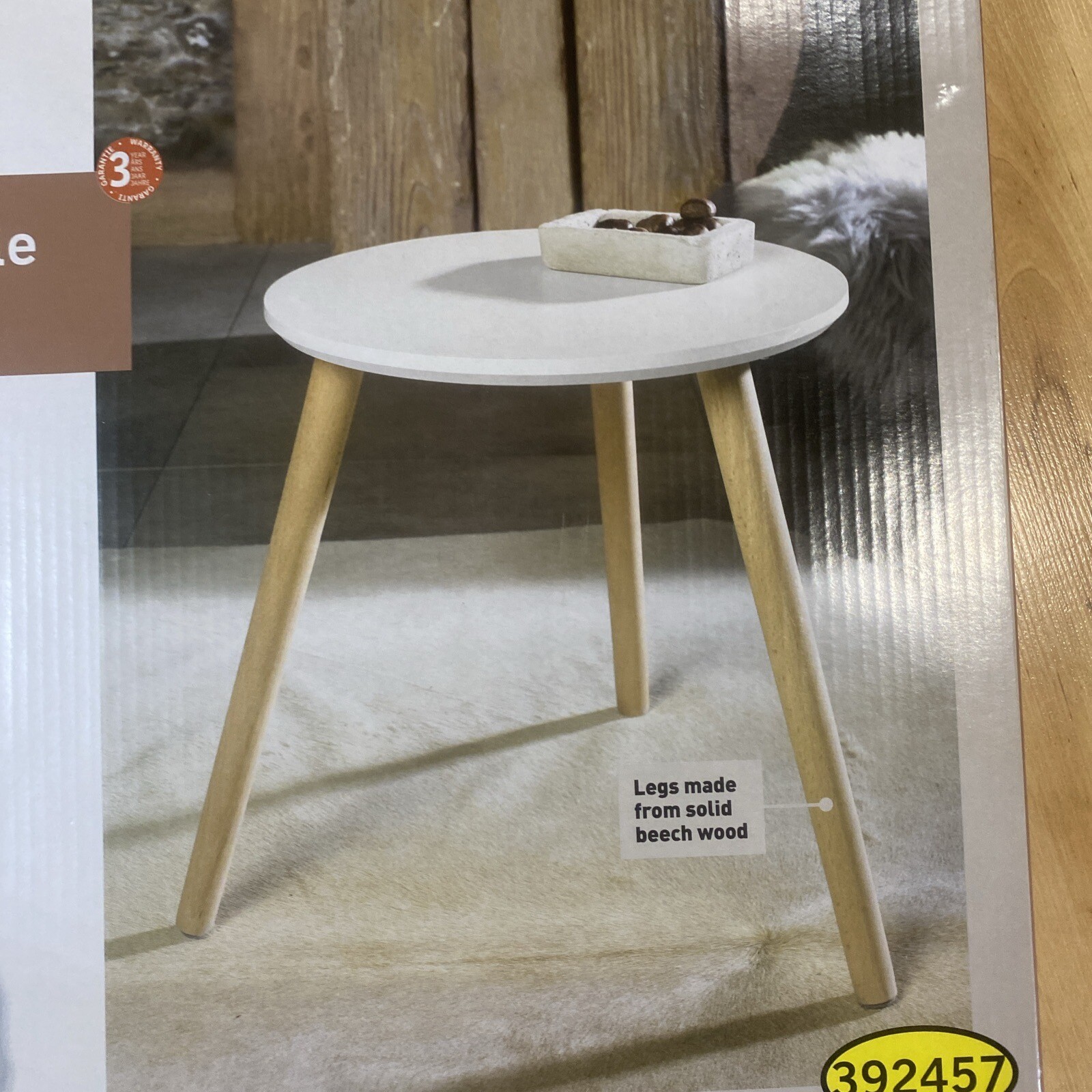 Livarno Side Table Varnished Table Top 40x40.5cm Legs Made From Sold