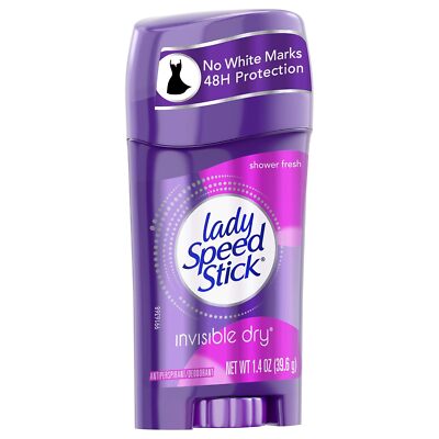 4 pack - Lady Speed Stick Antiperspirant Invisible Dry SHOWER FRESH 1.4 Oz each