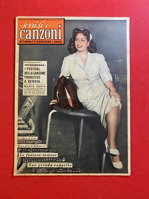 LÄCHELN UND LIEDER Nr. 30/1954 MARIA PARIS FESTIVAL GENUA Zeitschrift Songs Musik