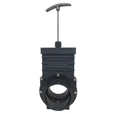 New 2" (Soc X Soc) Sch 80 PVC Gate Valve Handle Polypropylene Splashboard