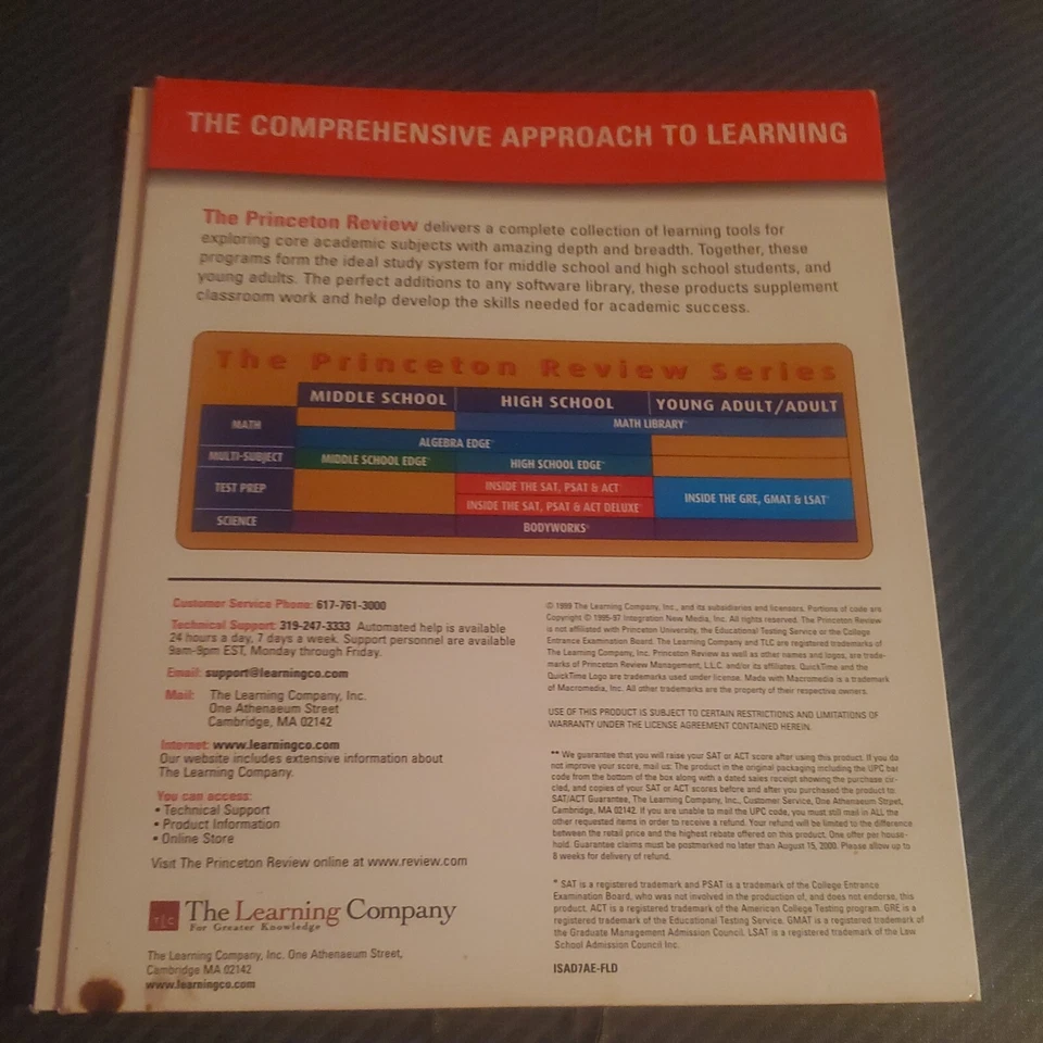 The Princeton Review: Inside the ACT SAT & PSAT Deluxe [CD-ROM] 2000 Edition #4 - Image 4 of 4