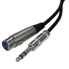 Balanced & shielded Powered speaker cable 25 ft foot feet XLR FEMALE to 1/4" TRS