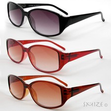 Classic Sun Readers Full Lens Spring Hinges Oval Reading Sunglasses 100-400