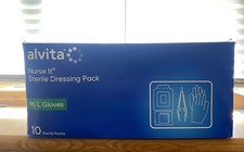 Alvita Nurse It sterile dressing pack M/L Gloves (Box of 10)