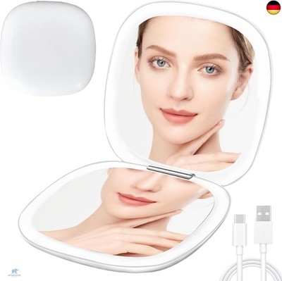 BAIFULAI Compact Mirror with Magnification, 1x/10x Magnification Compact