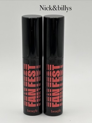 NEW 2X BENEFIT Fan Fest Fanning & Volumizing Mascara BLACK Travel Minis 3g/0.1oz