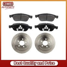 Front Brake Rotors Ceramic Brake Pads for 2011 2012 2013 2014 Renault Fluence