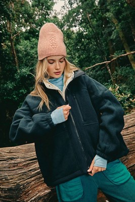 Free People Movement Wild And Free Fleece Jacket Oversized Women Size Small 