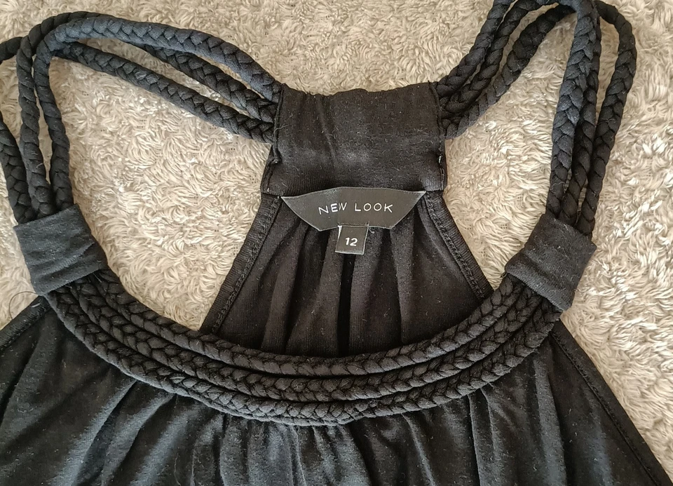 New Look Black Maxi Long Dress Size 12 - Image 2 of 4