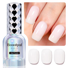 BEAUTPAL Milky White Gel Nail Polish 15ML Soa...