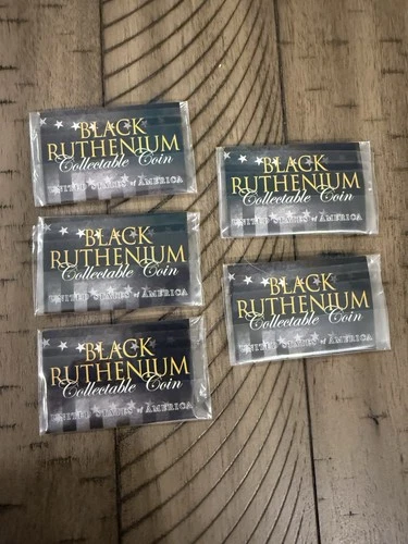 1943 Mercury Dime Black Ruthenium Clad w/ COA Uncirculated Collect Coin - Qty 5