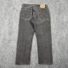 Vintage Levis 505 Jeans Mens Size 34x30 Straight Black Denim Regular Fit