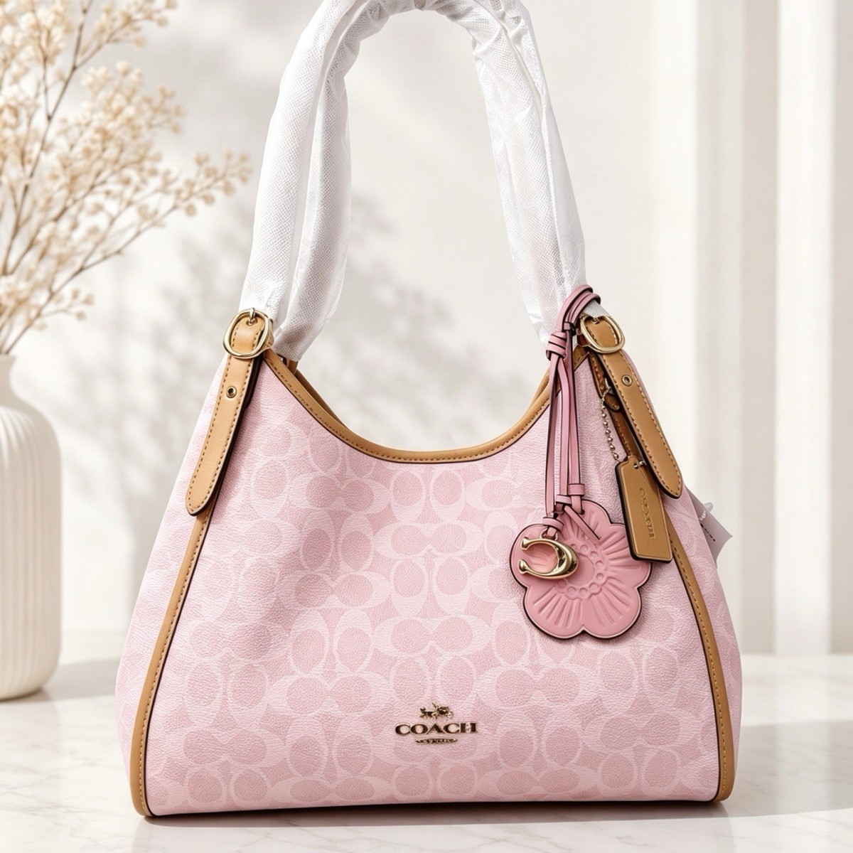 NWT CEL13 Coach Erin Shoulder Bag In Signature Canvas With Charms