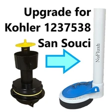 Kohler 1237538 San Souci Flapper Valve Assembly Upgrade by NuFlush