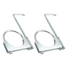 (2) 3.5" Universal Exhaust Clamp With Hanger Fit 3-1/2" Car Truck Exhaust Pipe