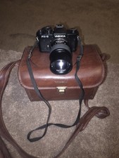 Yashica FX-3 Black SLR Film Camera with Lens, Case, and Accessories