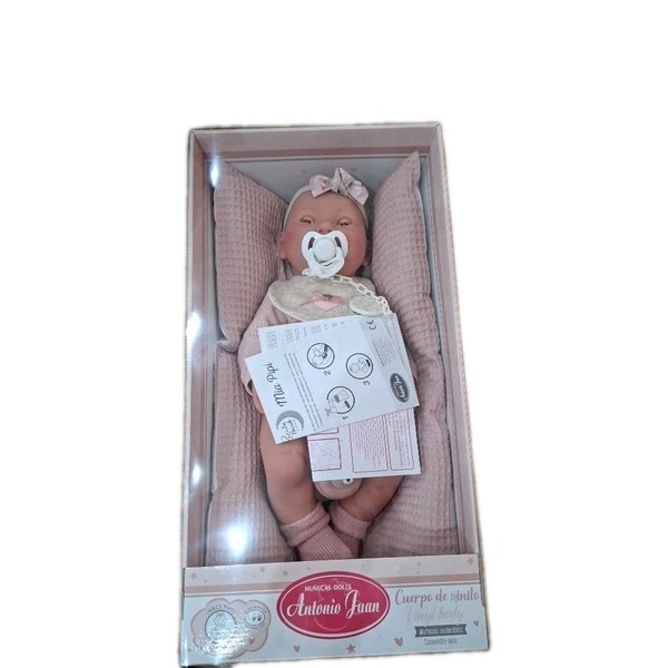 Antonio Juan Puppe Babypuppe Nacida, 42 Cm Mit StoffköRper, Schnuller-image