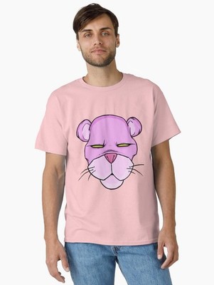 The Pink Panther Cool Mood Graphic Light Pink T-shirt Size S-5XL