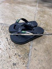 Kids Unisex Havaianas Black With Logo Size 2
