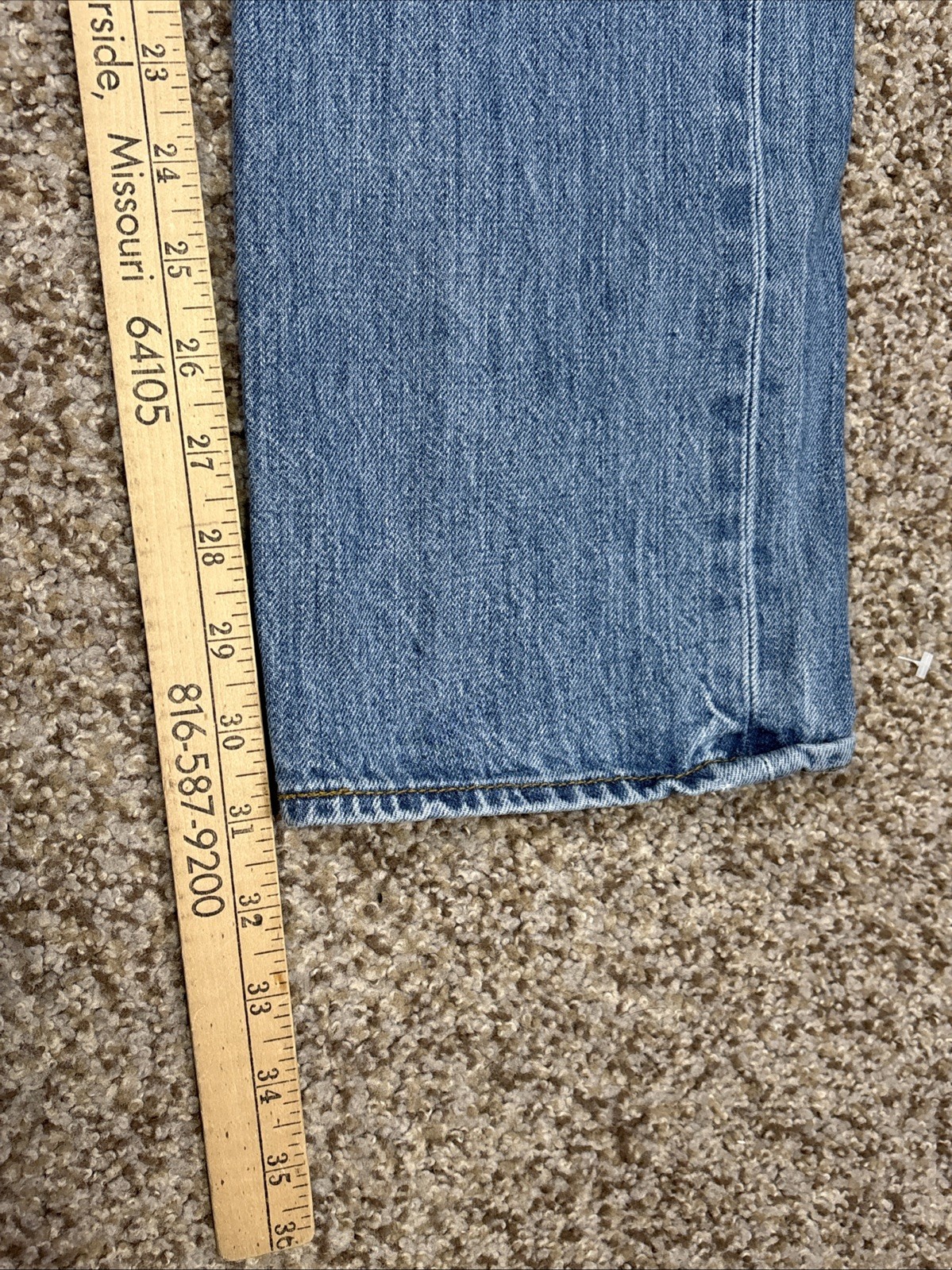 Levis 501 Jeans Mens 32x32 Original Fit Straight Leg Button Fly Denim 31x31 - View 12