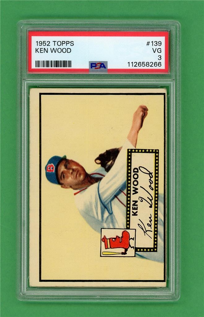 1952 Topps #139 Ken Wood ** PSA VG 3 ** Boston Red Sox vintage old baseball card