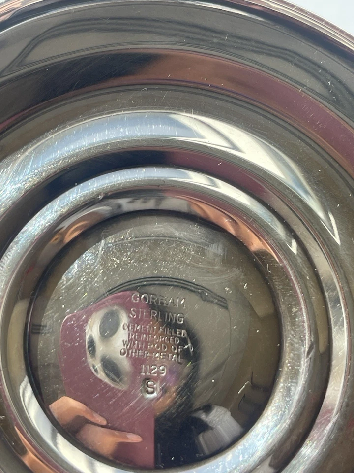 Gorham Strasbourg 1129 Sterling Weighted Candlestick Vintage Rococo Silver USA - Изображение 4 из 4