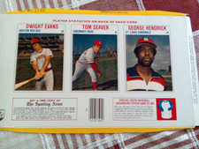 1979 Hostess uncut Panel 64/65/66 DWIGHT EVANS/TOM SEAVER HOF)/GEORGE HENDRICK