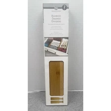Huntington Home 2PC Bamboo Kitchen/Bedroom Organizer Expandable Drawer Dividers